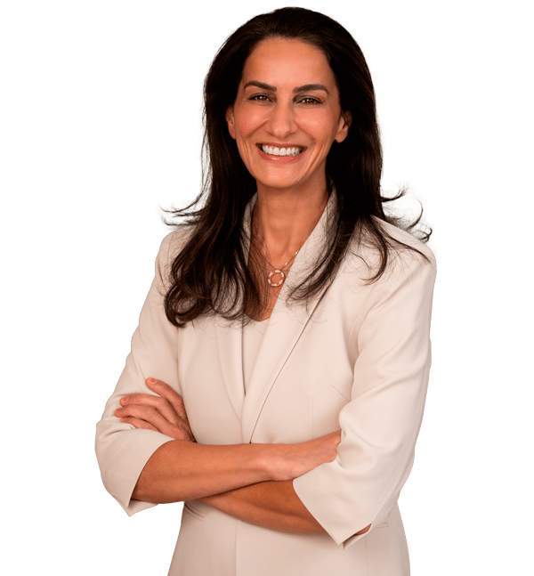 Woman smiling at the camera.